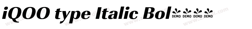 iQOO type Italic Bol字体转换